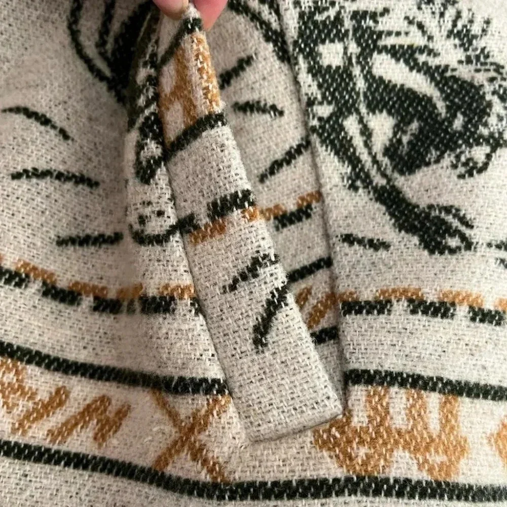 SOLD[M]Vintage Dalmys Wool Blend Western Rodeo Pattern Men Insulated Pea Coat - Picture 11 of 12